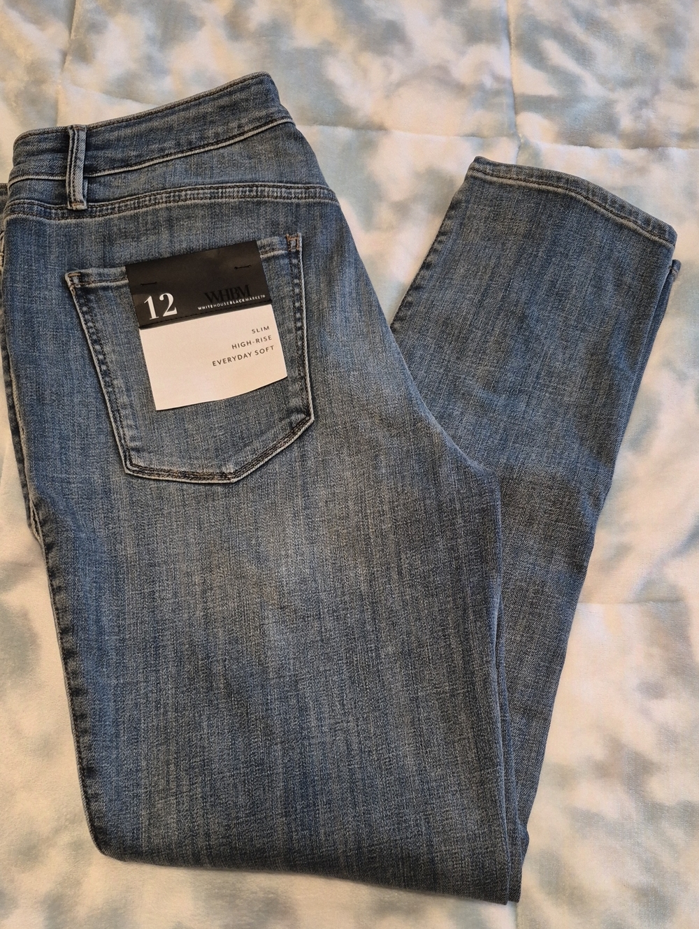White House Black Market Slim High-Rise Jeans - Light Blue